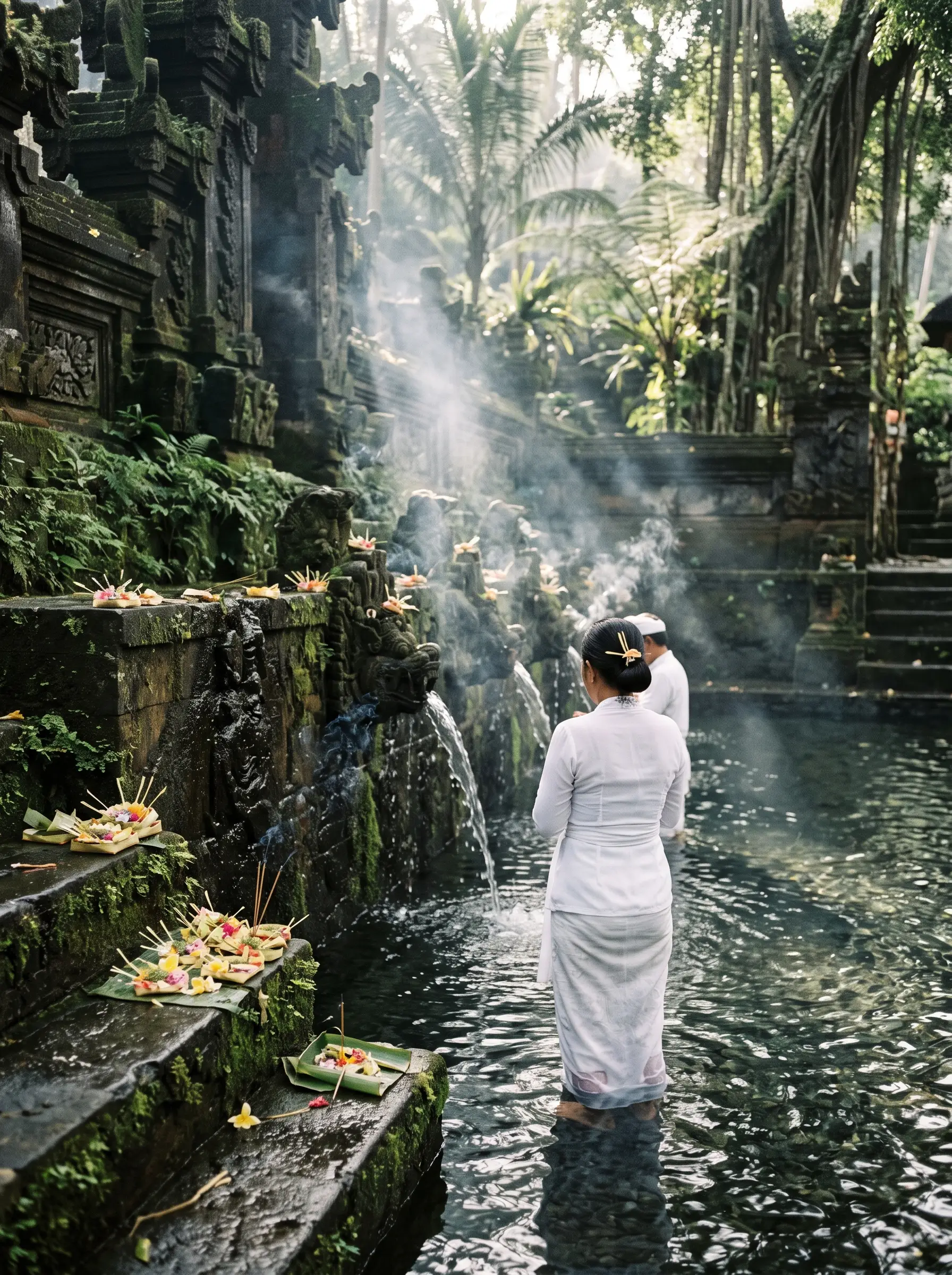 Reinigungszeremonie im Tempel Tirta Empul